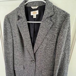 Talbots Navy Tweed Jacket